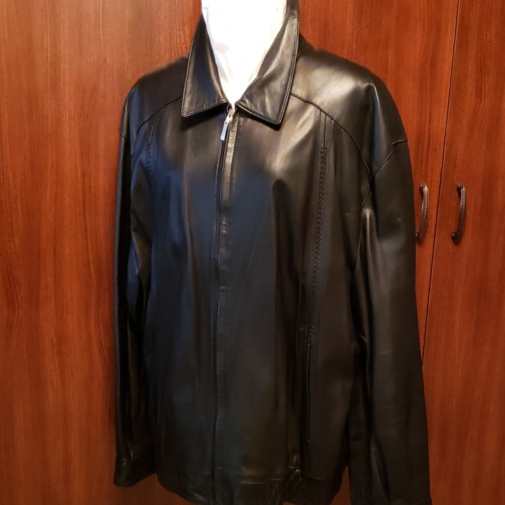 Man's real leather jacket